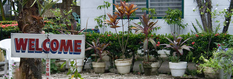 Sign symbolic of how were received by the Philippine People