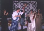 Wedding party toasting using Sandra's goblets.